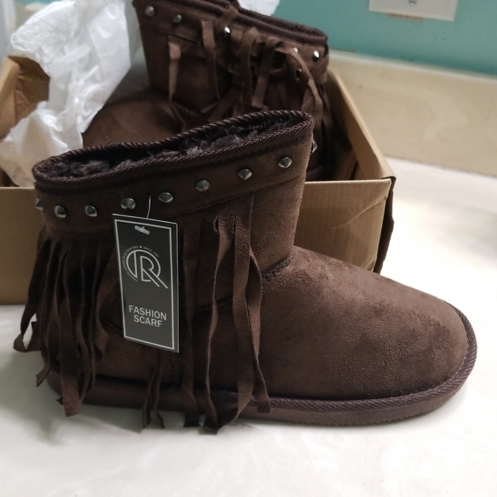 Fringe booties